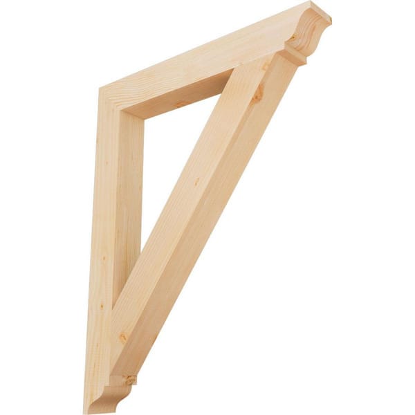 Ekena Millwork 3.5 in. x 38 in. x 30 in. Douglas Fir Traditional Smooth Bracket