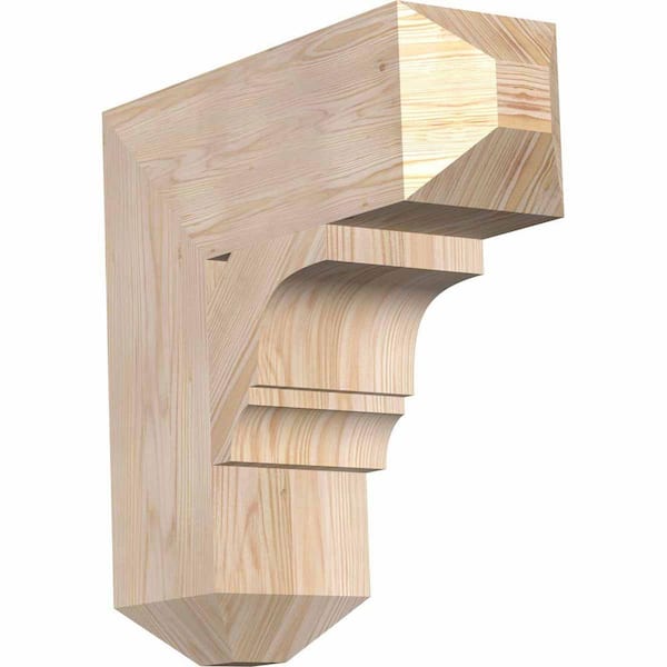 Ekena Millwork 5.5 in. x 18 in. x 18 in. Douglas Fir Balboa Craftsman Smooth Bracket