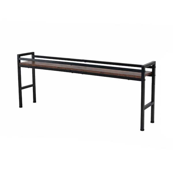 Drawer Organizer Black Spice Rack Organizer with Hooks Non-Slip Pads for Kitchen Stove Top Shelf