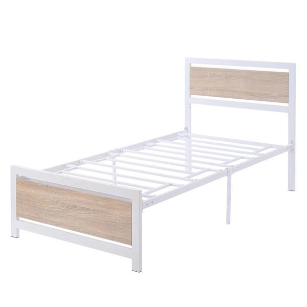 Platform Bed Metal And Wood Frame, Ikea Twin Bed Frame With Headboard