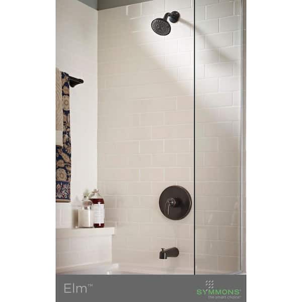 Symmons Elm 1-Handle Tub and Shower Faucet Trim in Seasoned Bronze (Valve  not Included) 5502-SBZ-TRM - The Home Depot