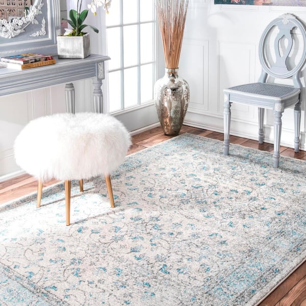 nuLOOM Rio Vintage Aqua 7 ft. x 9 ft. Area Rug RZBD19A-6709 - The