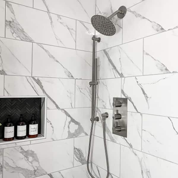 Jeffrey Court Winters Peak White 10 in. x 22 in. Subway