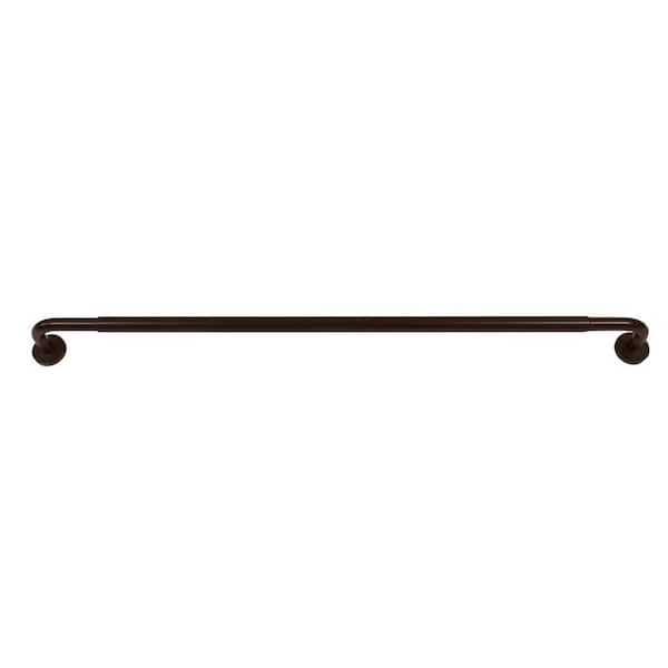 Versailles Home Fashions 42 in. - 78 in. Steel Double-Up Single Rod in Espresso