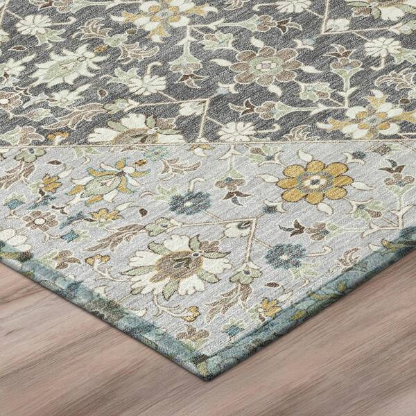 Chantille Machine Washable Indoor/Outdoor Abstract ACN3046 Gray 8 ft. x 10 ft. Area Rug