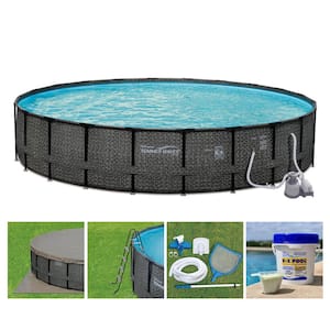 P4A024521 24 ft. x 52 in. Above Ground Round Frame Swimming Pool Set