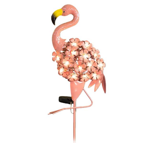 Garden Solar Lights Flamingo Decor Gifts for Women, Yard Outdoor Decorations Stake Lights, Waterproof Warm White 27 LED