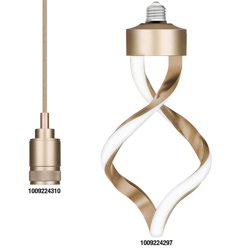 Matte Gold Industrial Style Steel Pendant Light with 15-Foot Cord