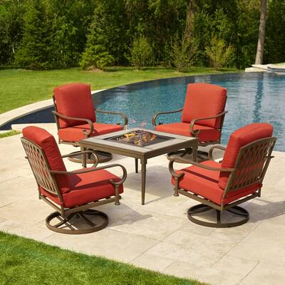 Oak Cliff Fire Pit Patio Sets, Home Depot Outdoor Furniture With Fire Pit