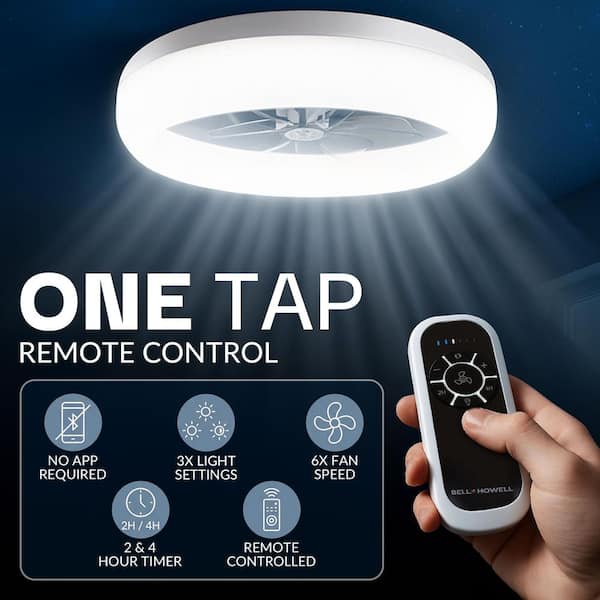 Bell + Howell CannonX 19.7 in. Dia. Indoor White Ceiling Fan 4700