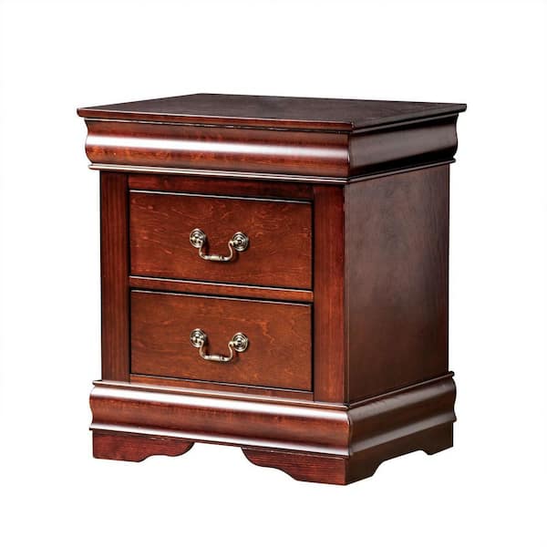 Louis Philippe III Cherry Transitional Style Nightstand