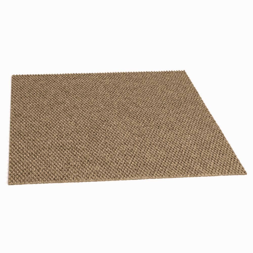 18" Chestnut Self-Stick Hobnail Carpet Tiles, Pack of 16