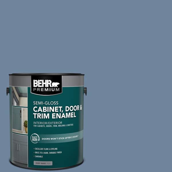 BEHR PREMIUM 1 gal. #S520-5 Thundercloud Semi-Gloss Enamel Interior/Exterior Cabinet, Door & Trim Paint