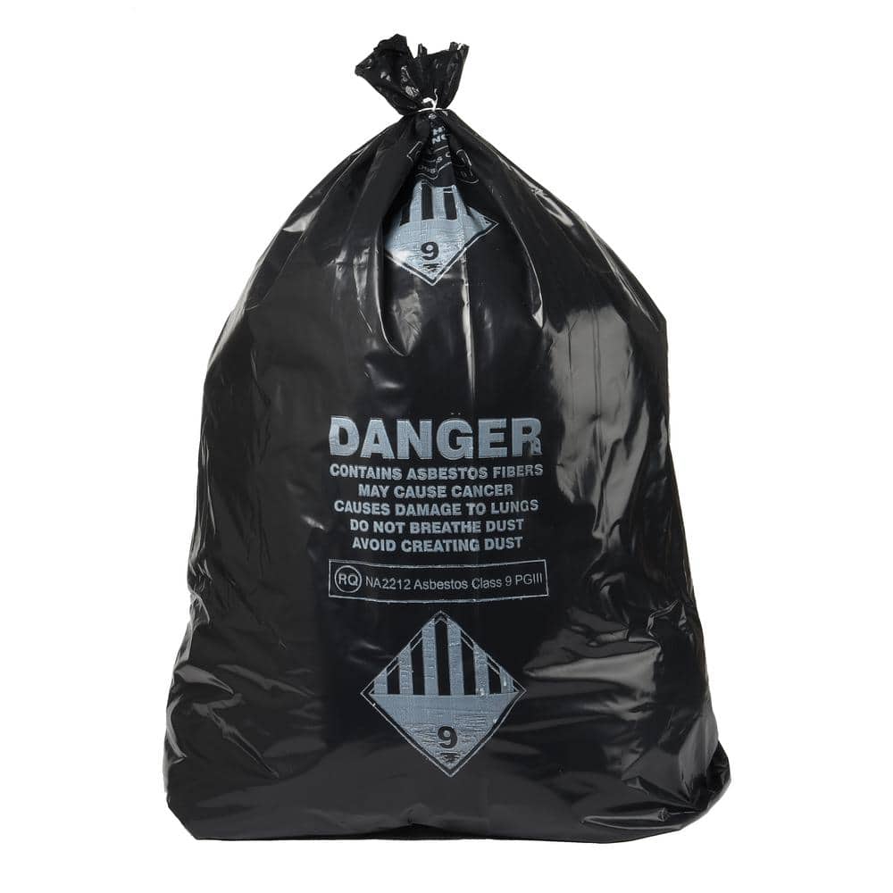 Double-Wrapped Resistant & Tear-Proof 10x Asbestos Bags 70x110cm Extra Strong for Easy & Safe Heavy Duty Rubble Waste Removal & Disposal