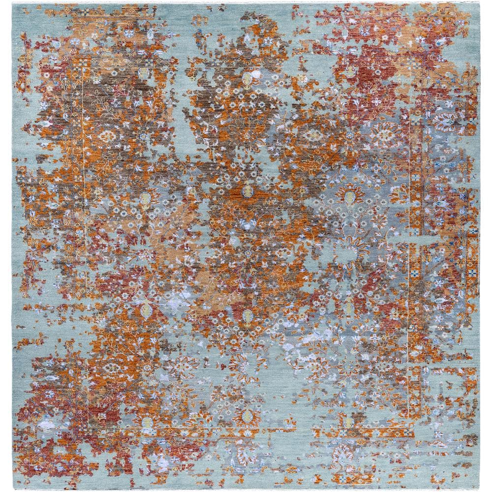 Ikat Brown 8 X 10 Hand-Knotted Wool Silk Indoor Area Rug price history on PriceWatchPro