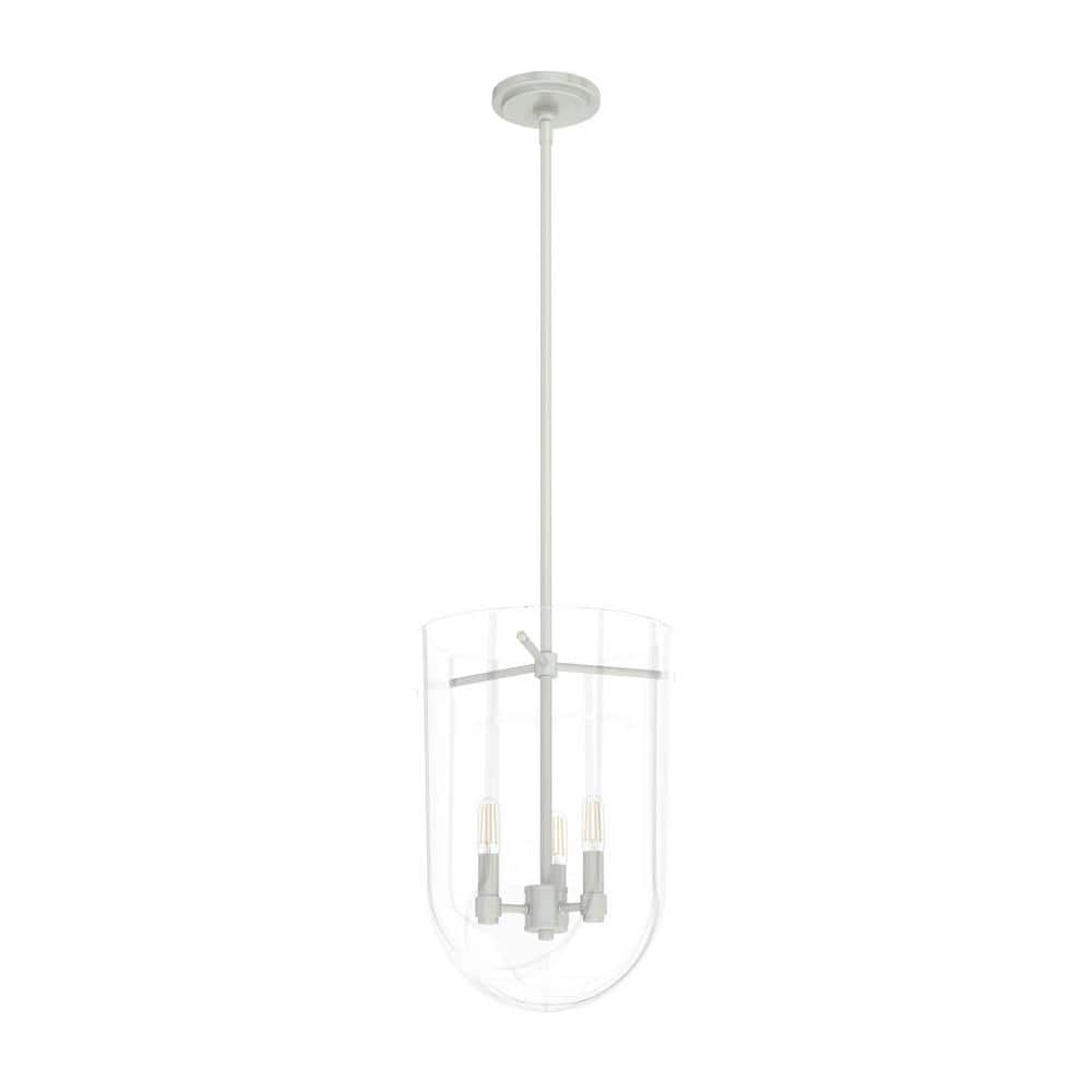 Sacha Brushed Nickel 16" Modern LED Pendant Light with Clear Glass