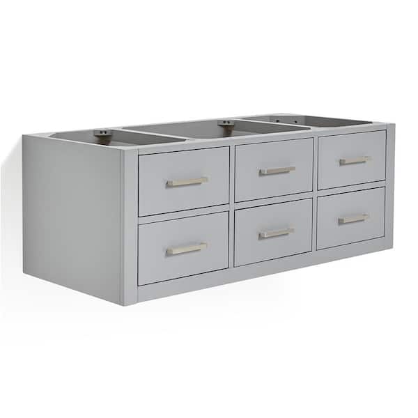 ARIEL Hutton 48 in. W x 22 in. D x 18 in. H Bath Vanity Cabinet without Top in Grey