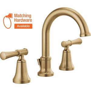 Chamberlain 8 in. Widespread Double Handle Bathroom Faucet in Champagne Bronze