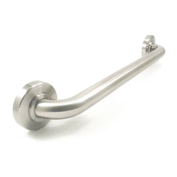 WingIts Platinum Designer Series 18 in. x 1.25 in. Grab Bar Taper in Satin Stainless Steel (21 in. Overall Length)