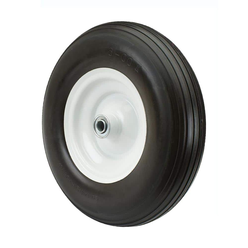 Ogracwheel Flat Free Wheelbarrow Tire 4.80/4.008 with 1 in. Bearings, 3 in. Center Hub Ograc