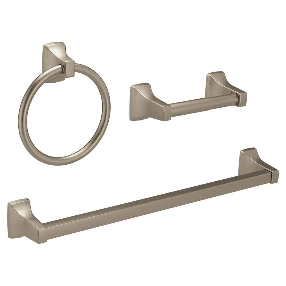 Adler 3-Piece Bath Hardware Set with Mounting Hardware in Brushed Nickel price history on PriceWatchPro