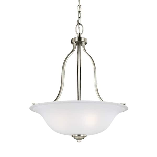 Generation Lighting Emmons 3-Light Brushed Nickel Traditional ...