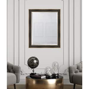 Medium Rectangle Black Beveled Glass Classic Mirror (32.25 in. H x 26.75 in. W)