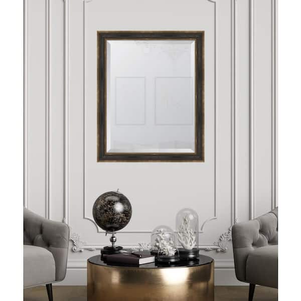 Melissa Van Hise Medium Rectangle Black Beveled Glass Classic Mirror (32.25 in. H x 26.75 in. W)