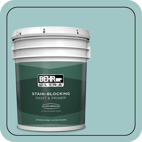 BEHR ULTRA 5 gal. Home Decorators Collection #HDC-SP16-08 Blue Bell Extra Durable Semi-Gloss Enamel Interior Paint & Primer