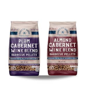 20 lbs. 100% Plum and Cabernet Wine Blend and Almond Wood Pellets Combo Kit (2-Pack)