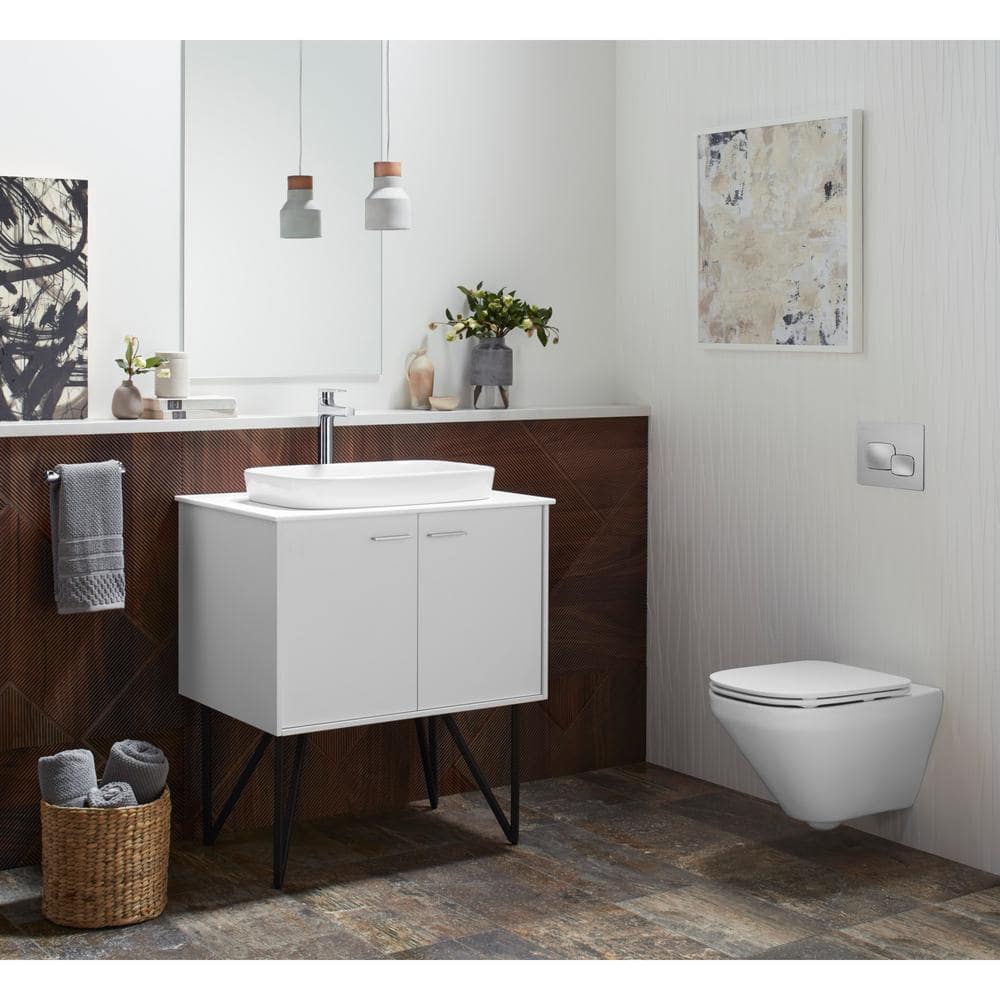 Black Polished Metal Contemporary Vanity Legs