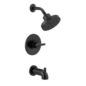 Nicoli Single-Handle 5-Spray Tub and Shower Faucet with H2OKinetic Technology in Matte Black (Valve Included)