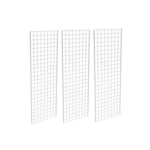 72 in. H x 24 in. W Grid Wall Panel Z Unit (Three Panels) White