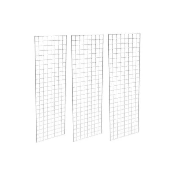 Only Hangers 72 in. H x 24 in. W Grid Wall Panel Z Unit (Three Panels) White