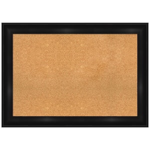 Grand Black 41.75 in. x 29.75 in. Framed Corkboard Memo Board