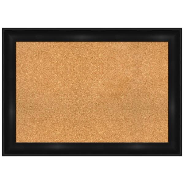 Amanti Art Grand Black 41.75 in. x 29.75 in. Framed Corkboard Memo Board