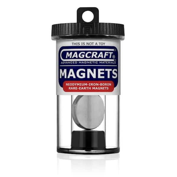 Magcraft Rare Earth 1 in. x 1/8 in. Disc Magnet (4-Pack)