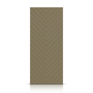 24 in. x 80 in. Hollow Core Olive Green Stained Composite MDF Interior Door Slab