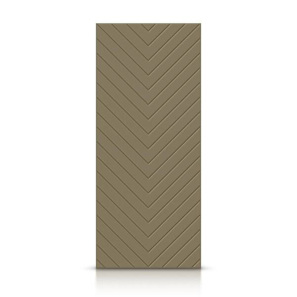 CALHOME 24 in. x 84 in. Hollow Core Olive Green Stained Composite MDF Interior Door Slab