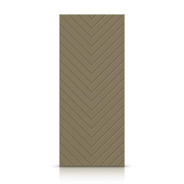 CALHOME 30 in. x 84 in. Hollow Core Olive Green Stained Composite MDF Interior Door Slab