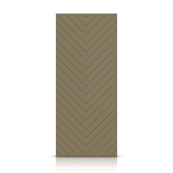 CALHOME 42 in. x 96 in. Hollow Core Olive Green Stained Composite MDF Interior Door Slab