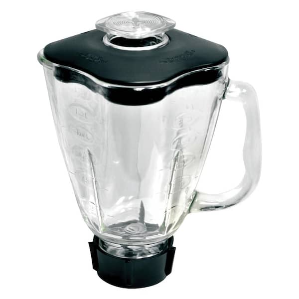 Brentwood 42 oz. Black Blender Glass Jar Replacement 6-Piece Set for Oster Blender P-OST722