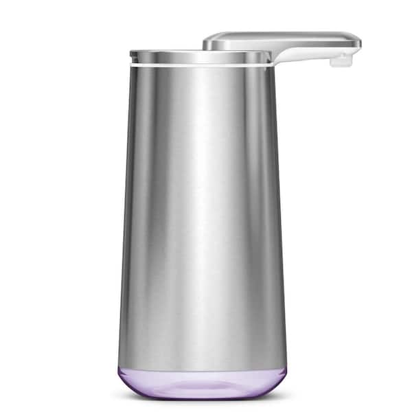 simplehuman 8 fl. oz. Compact Brushed Nickel Sensor Pump for Soap Lotion or  Sanitizer ST1023 - The Home Depot