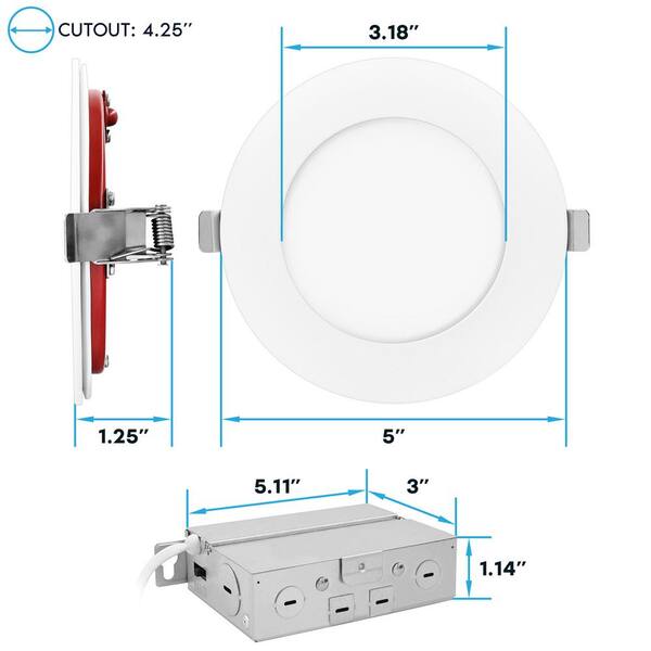 LEDBRITE Emergency LED Downlight Recessed Ceiling Light 2W Non -  LEDBRITE: LED Lighting & Security Products