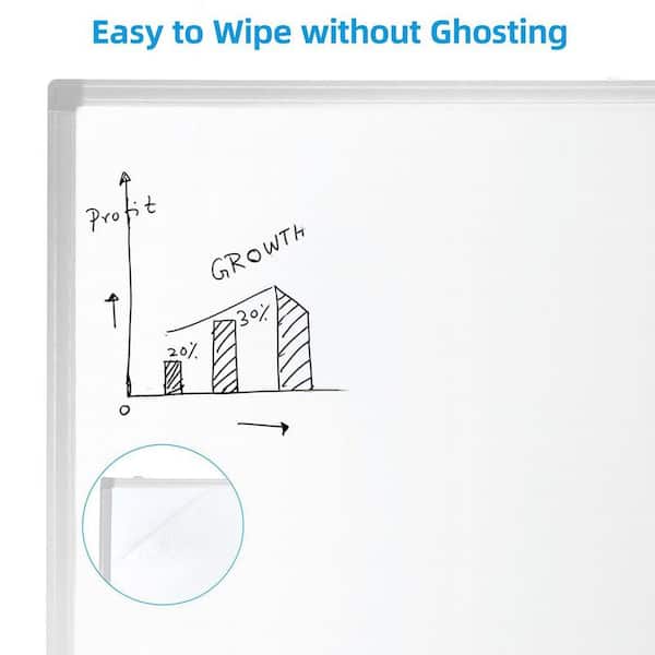 1-Pack Mobile Magnetic Dry Erase Board Portable Flip Chart Easel
