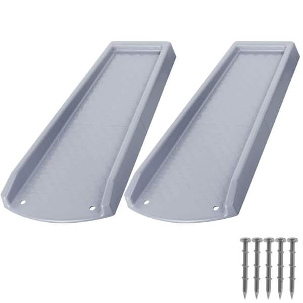 Gray 24 in. x 10.6 in. x 2 in. Plastic Gutter Downspout Splash Block, Gutter Guards Downspout Extender, Loaded 400 lb.