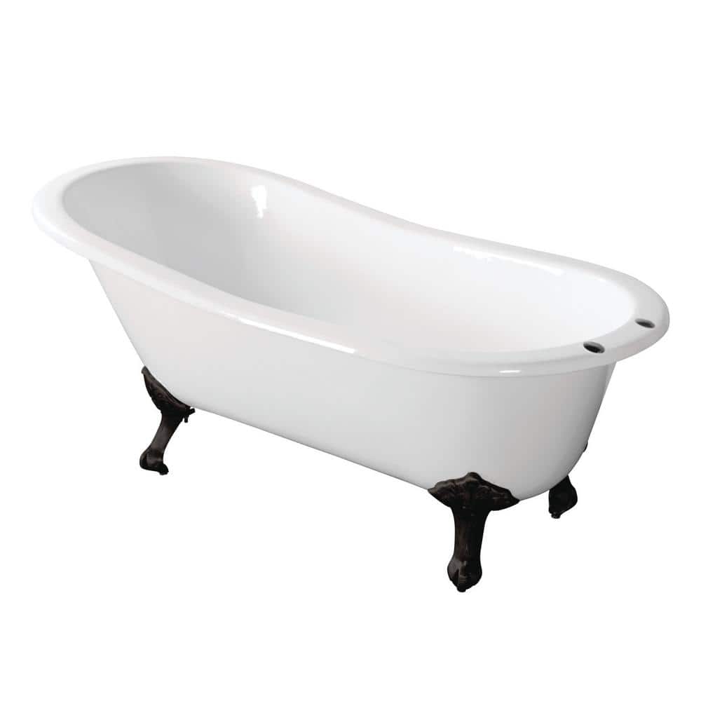 Aqua Eden Single Slipper 67 in. Cast Iron Clawfoot Bathtub in White price history on PriceWatchPro