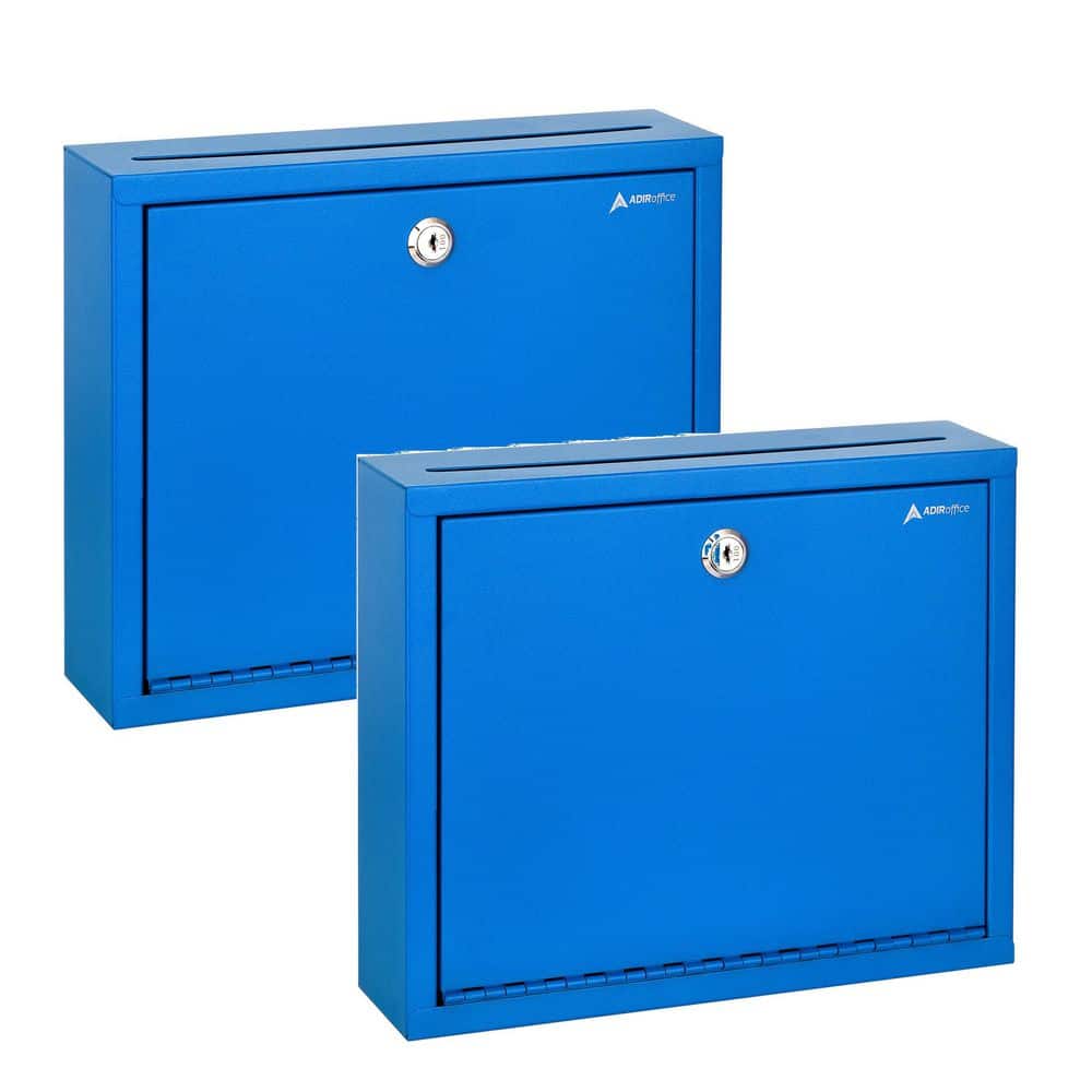 Wall Mountable Large Steel Drop Box Mailbox (2-Pack)