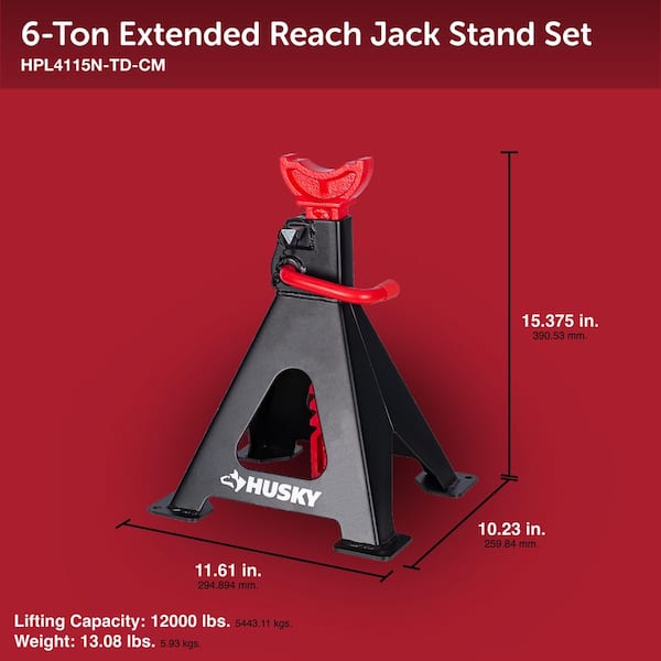 Husky 6 Ton Jack Stands HPL4115N-TD-CM - The Home Depot
