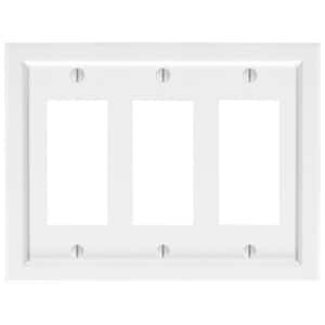 Woodmore 3-Gang White Decorator/Rocker BMC Wood Wall Plate